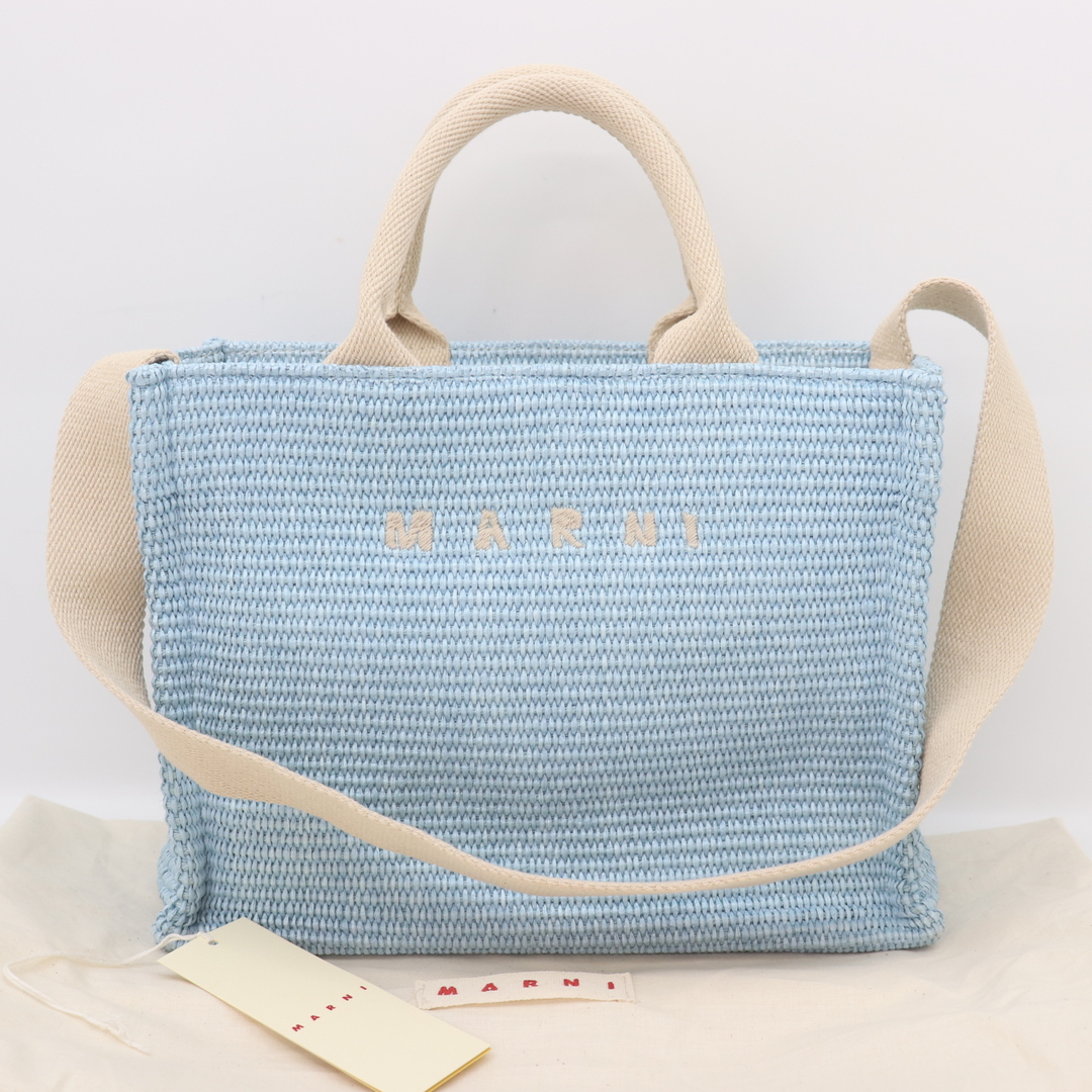 【レア】マルニ MARNI ☆ 2wayハンドバッグ レザー グレージュ