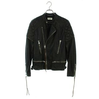 サンローラン(Saint Laurent)のサンローランパリ  428500 Y5NQ1 キルティングライダースレザージャケット メンズ 44(レザージャケット)