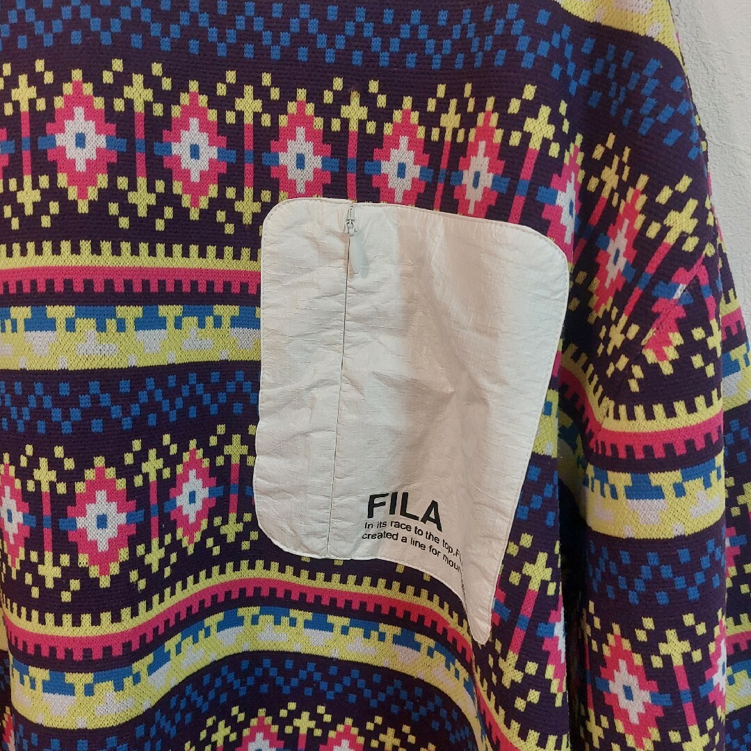 FILA(フィラ)の【FILA】美品フィラ デジタルデザインニット メンズＸＬ アウトドア メンズのトップス(ニット/セーター)の商品写真