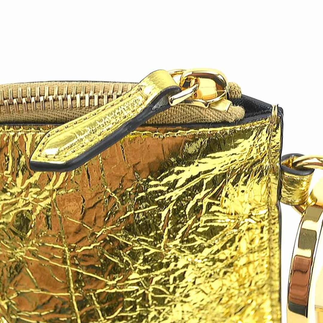 フェンディ FENDI クラッチバッグ レザー/メタル ゴールド/ブラック ユニセックス 送料無料 e57132g 5