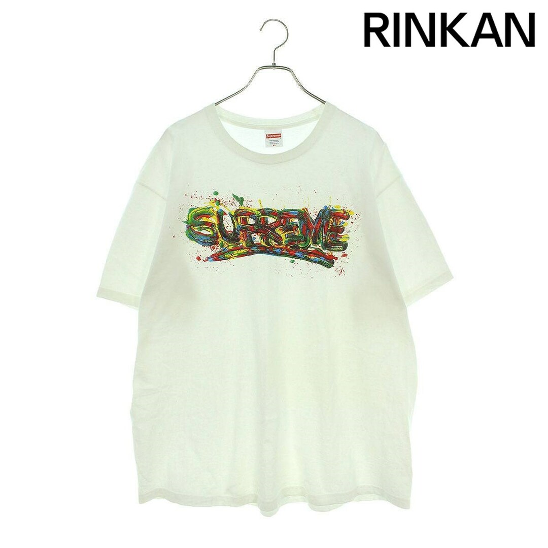 シュプリーム  20SS  Paint Logo Tee ペイントロゴプリントTシャツ メンズ XL