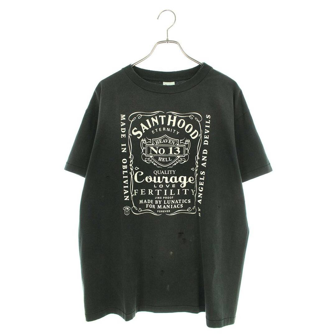 セントマイケル SAINT MICHAEL ×ネイバーフッド NEIGHBORHOOD  23SS  SM-S23-0000-116 ヴィンテージ加工プリントTシャツ メンズ M