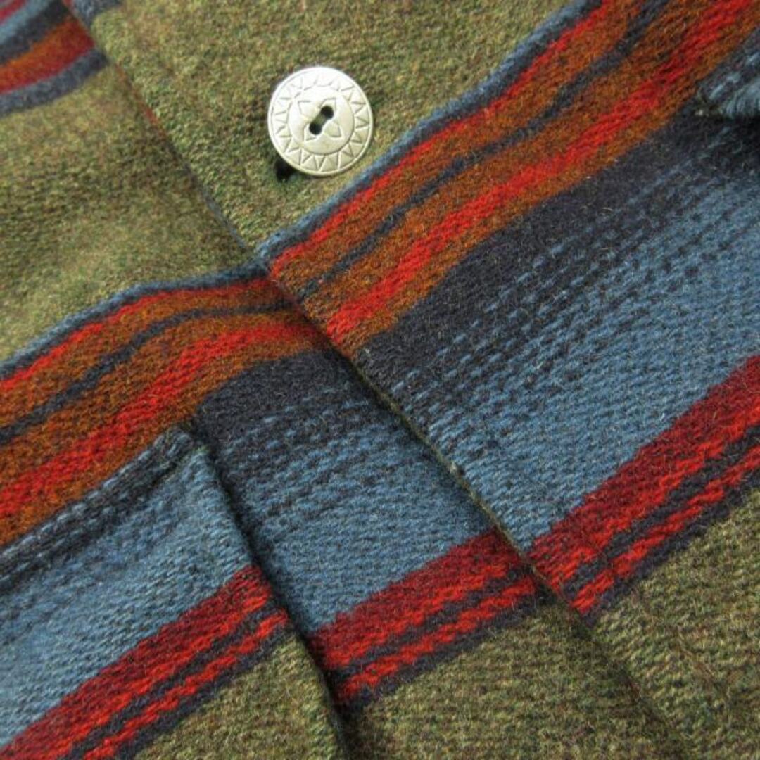 WOOLRICH - ウールリッチ ボーダー ネイティブ柄 ウール ジャケット