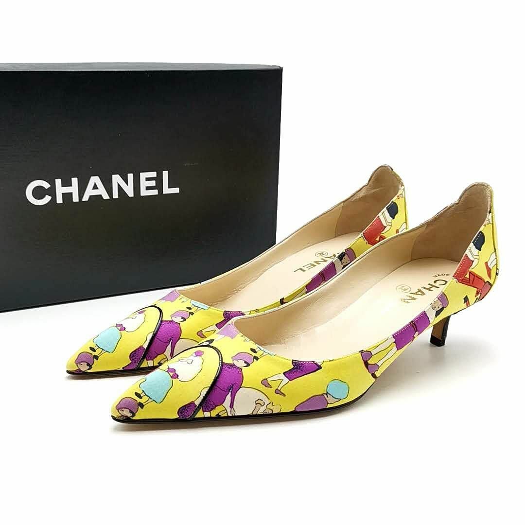 CHANEL(シャネル)の超美品 シャネル CHANEL パンプス 総柄 伊製 03-23102306 レディースの靴/シューズ(ハイヒール/パンプス)の商品写真