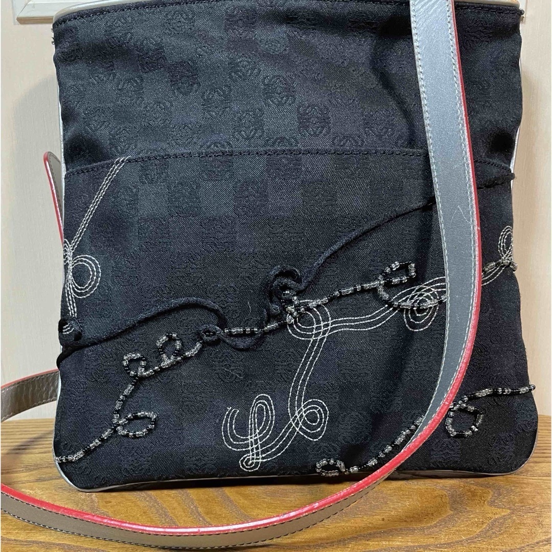 ♡美品♥︎ MIUMIU 三つ折り リボン クリスタル ミニ財布 グレー