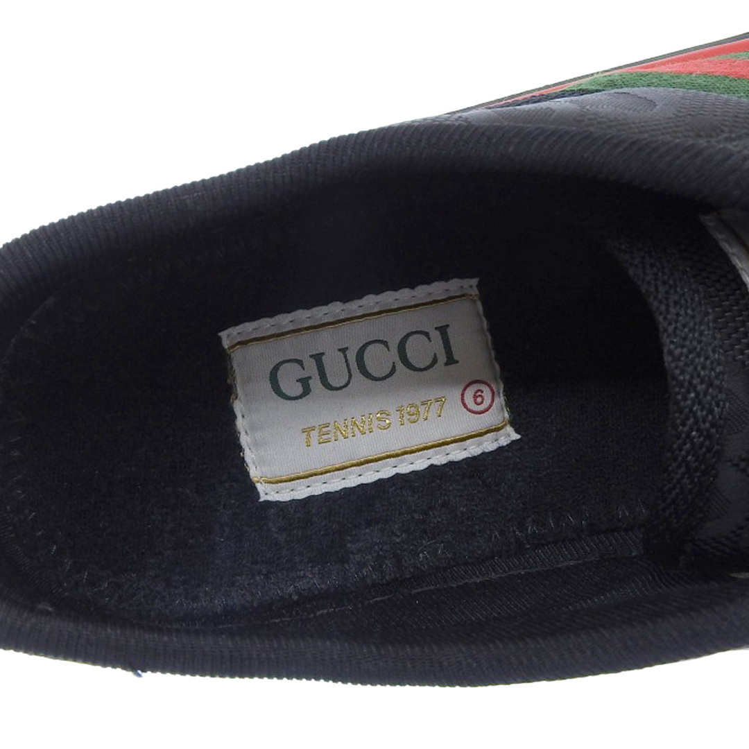 Gucci(グッチ)の【本物保証】 超美品 グッチ GUCCI シェリーライン GGキャンバス テニス 1977 off the grid 靴 ブラック 6 629242 H9H70 1072  メンズ メンズの靴/シューズ(スニーカー)の商品写真