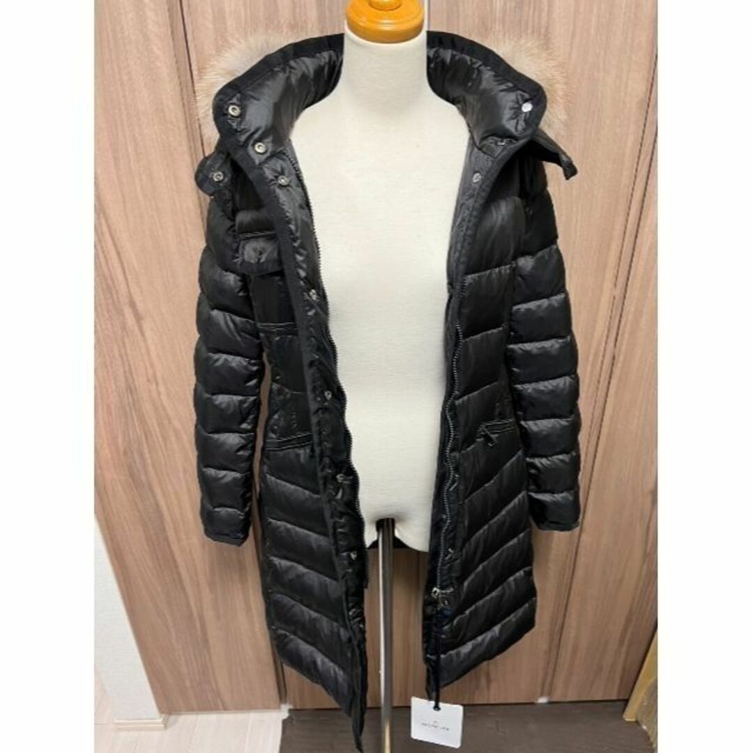 MONCLER エルミファー フォックスファー ダウンジャケット 0 黒 S