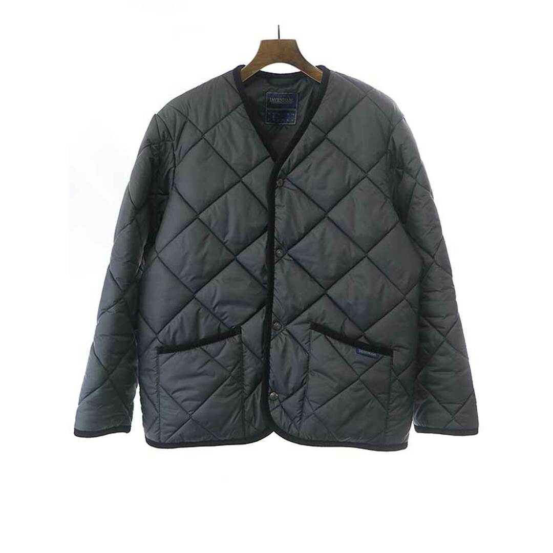 LAVENHAM ラベンハム BIG QUILT COLLARLESS JACKET ビッグキルト カラーレスジャケット ブラック S