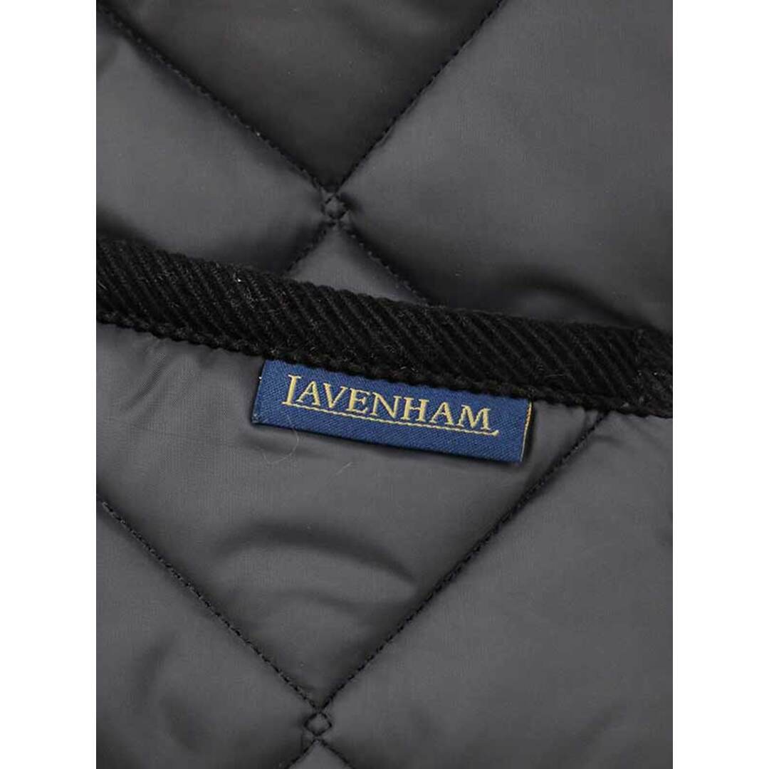 LAVENHAM ラベンハム BIG QUILT COLLARLESS JACKET ビッグキルト カラーレスジャケット ブラック S