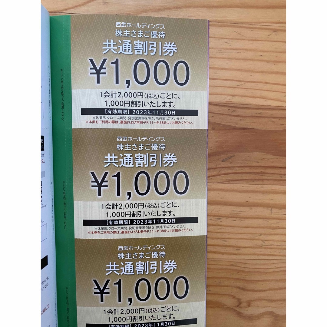 西武株主優待・共通割引券１０枚総額10,000円優待券/割引券 - その他