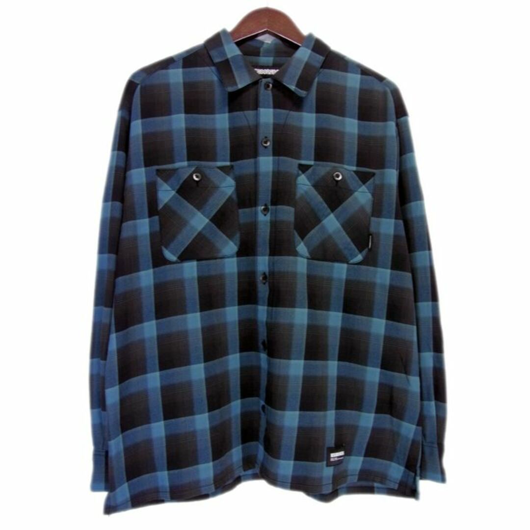 XL青【CHALLENGER】L/S CHECK SHRIT／新品未使用／送料込