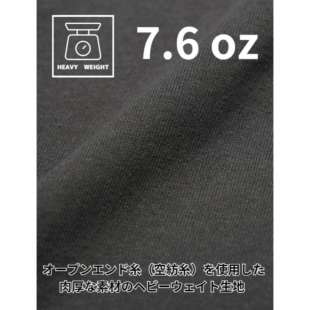 [グッドウェア] 長袖 ポケット Tシャツ クルーネック USAコットン 7.6 4