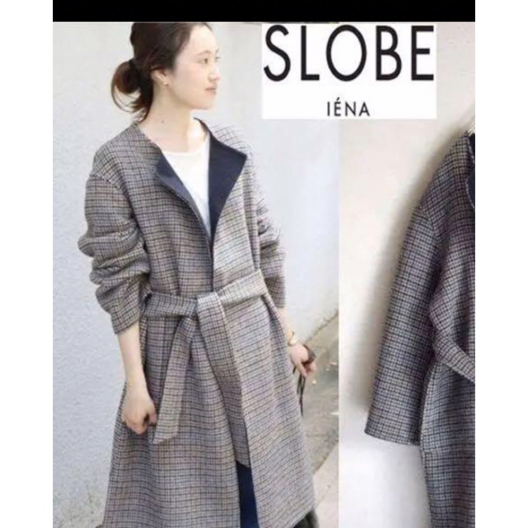 SLOBE IENA(スローブイエナ)のslobe IENA リバーシブル　リバーコート　ガウン レディースのジャケット/アウター(ロングコート)の商品写真