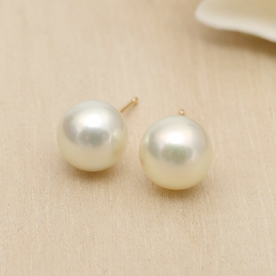 【7.5～8.0mm】あこや本真珠スタッドピアス K18YG