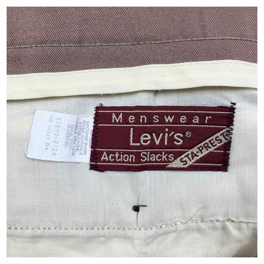 Levi's(リーバイス)の70s USA製 Levi's リーバイス アクションスラックス スタプレ 茶色 メンズのパンツ(スラックス)の商品写真