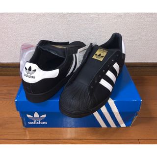 アディダス(adidas)の27.5cm 新品 adidas SUPERSTAR LACELESS ブラック(スニーカー)