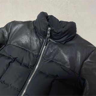 マックスフリッツ レザースリーブダウンジャケット MFJ-2400 バイカー