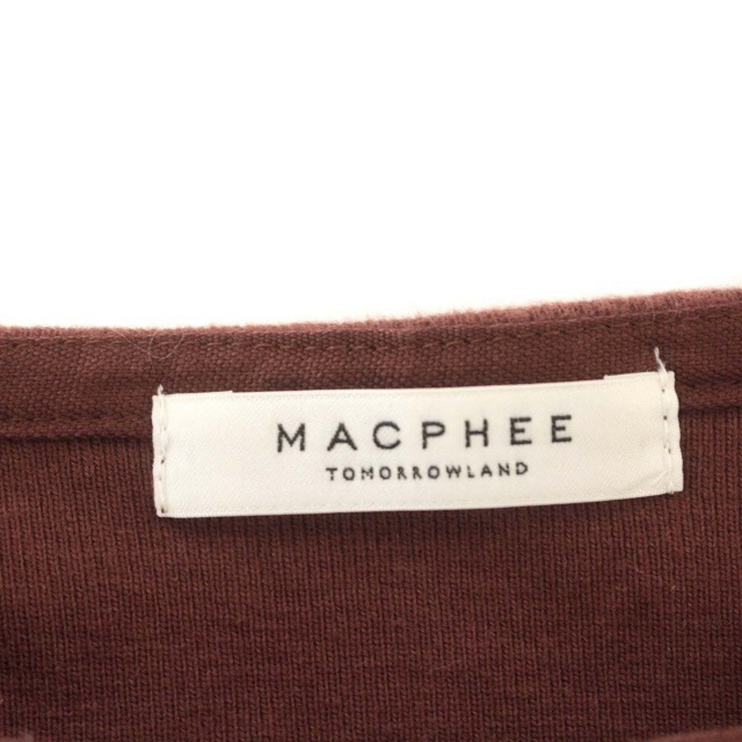 MACPHEE(マカフィー)のマカフィー MACPHEE ロンT 長袖 カットソー ボートネック S 赤茶 レディースのトップス(カットソー(長袖/七分))の商品写真