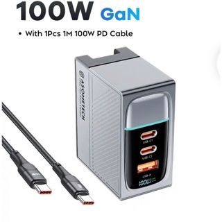 100w GaNコンパクト高速充電器 コンセントアダプター(バッテリー/充電器)