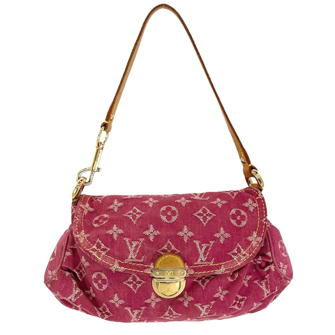 【限定価格】LOUIS VUITTON ルイヴィトン ハンドバッグ モノグラムデニム ミニプリーティ ミニバッグ 小さめ 鞄 かばん M95216    ピンク ゴールド金具 レディース【品】