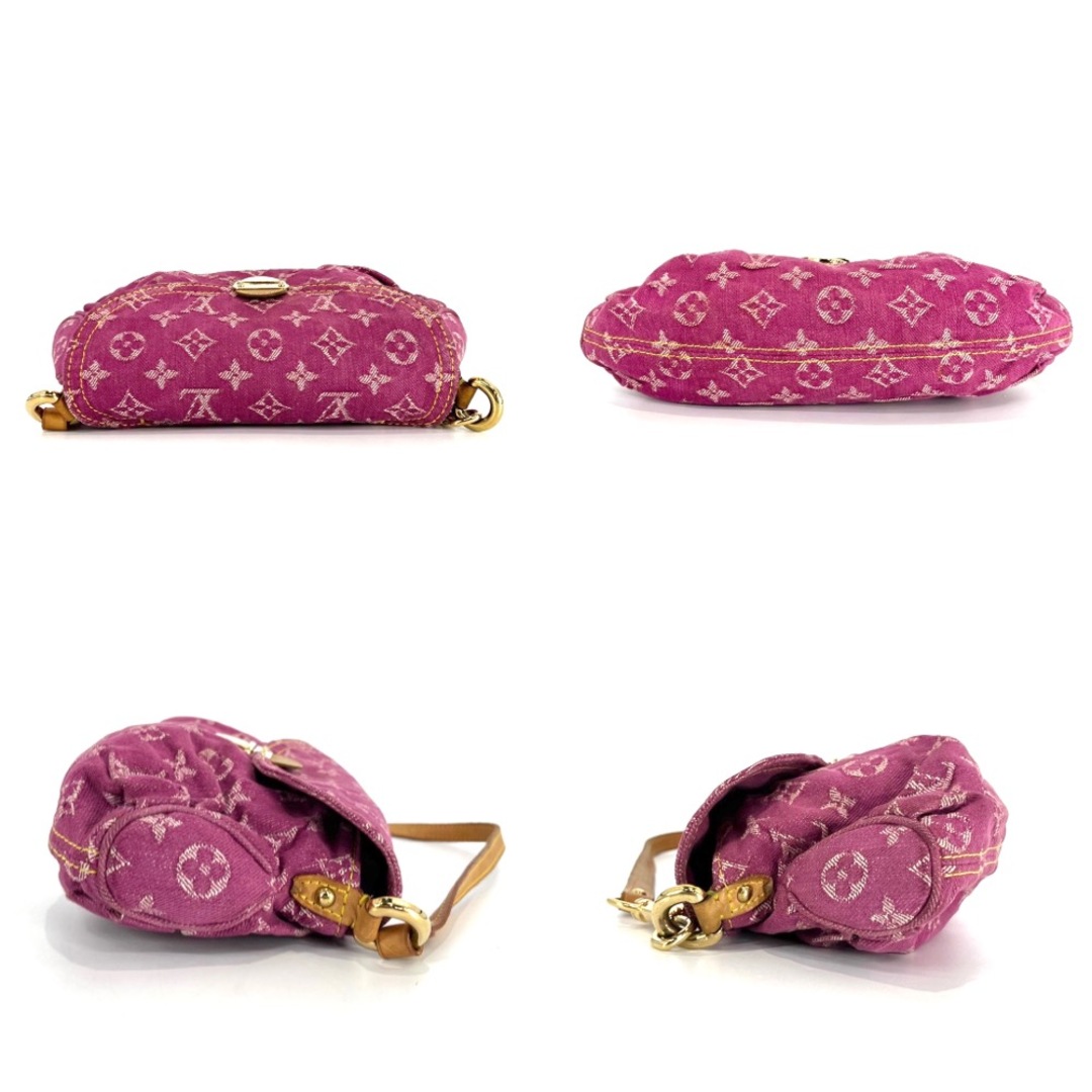 LOUIS VUITTON - LOUIS VUITTON ルイヴィトン ハンドバッグ モノグラム ... LOUIS VUITTON ルイヴィトン ハンドバッグ モノグラムデニム ミニプリーティ ミニバッグ 小さめ 鞄 かばん M95216 ピンク ゴールド金具 レディース【品】
