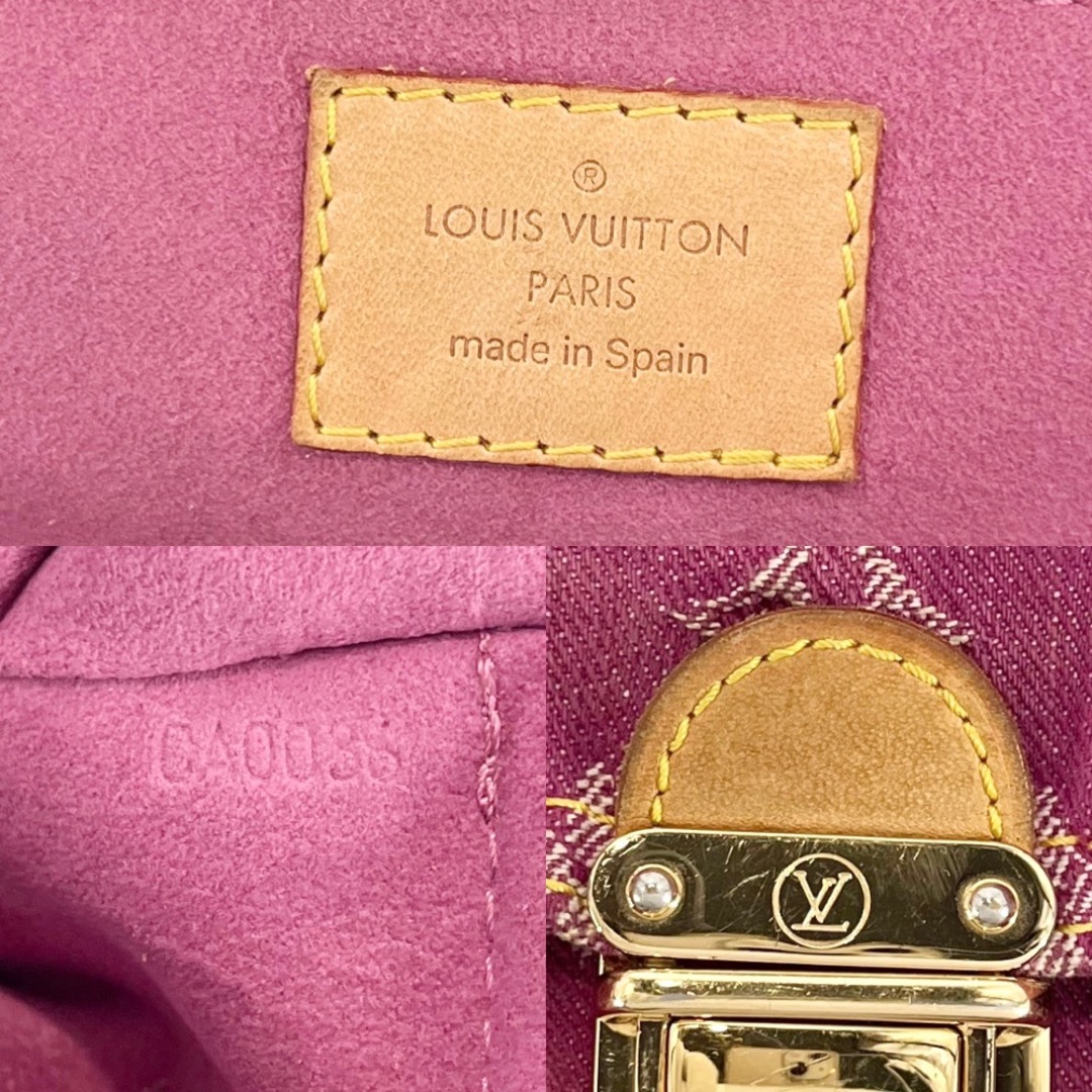 LOUIS VUITTON - LOUIS VUITTON ルイヴィトン ハンドバッグ モノグラム ... LOUIS VUITTON ルイヴィトン ハンドバッグ モノグラムデニム ミニプリーティ ミニバッグ 小さめ 鞄 かばん M95216 ピンク ゴールド金具 レディース【品】