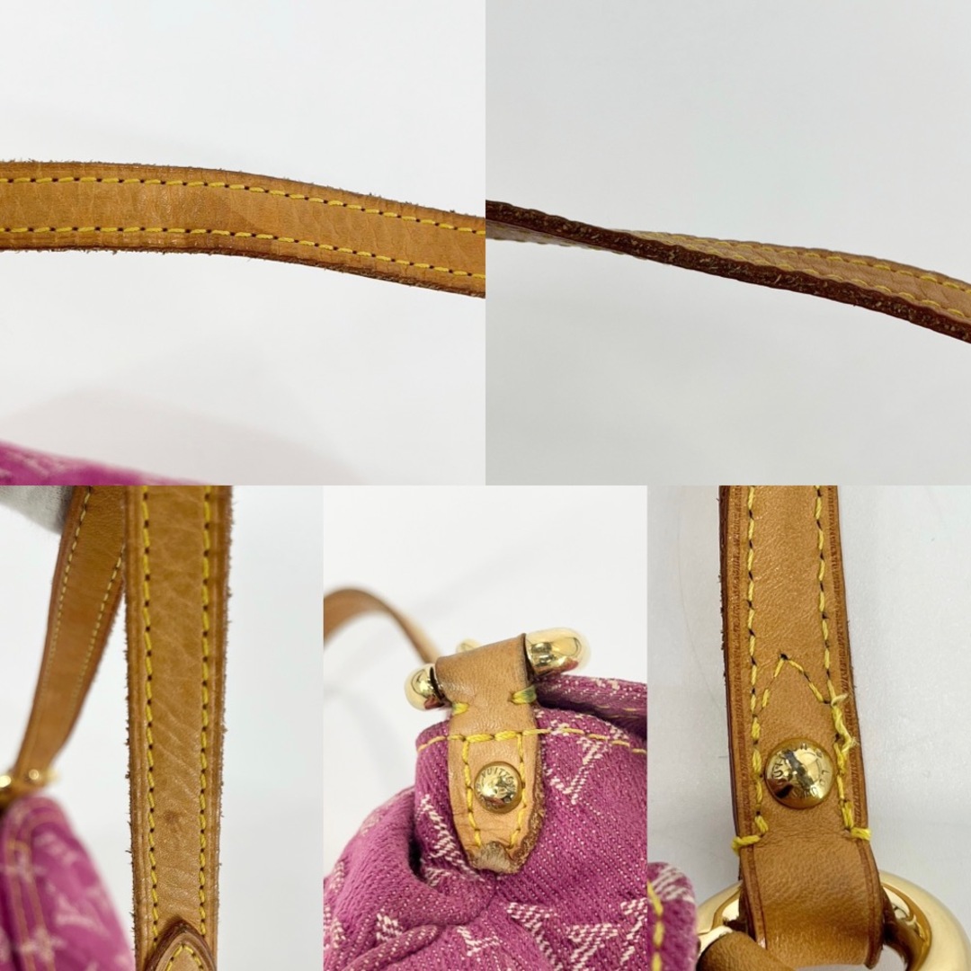 LOUIS VUITTON - LOUIS VUITTON ルイヴィトン ハンドバッグ モノグラム ... LOUIS VUITTON ルイヴィトン ハンドバッグ モノグラムデニム ミニプリーティ ミニバッグ 小さめ 鞄 かばん M95216 ピンク ゴールド金具 レディース【品】