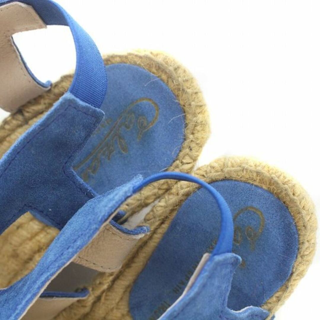 Calzanor(カルザノール)のカルザノール ウエッジソール サンダル スエード 22.5cm 青 ブルー  レディースの靴/シューズ(サンダル)の商品写真