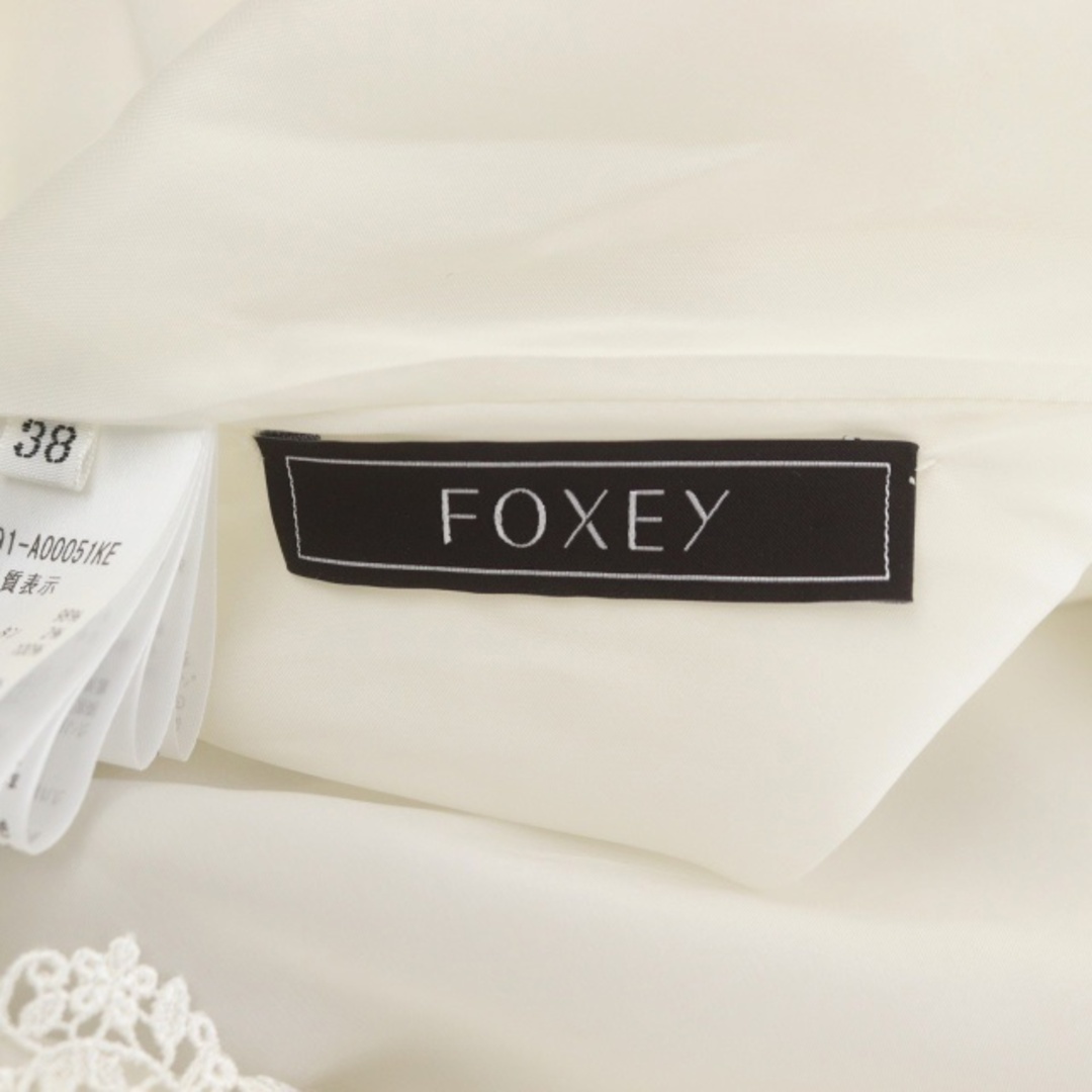 FOXEY - フォクシー フラワー装飾ワンピース ロング ノースリーブ 38