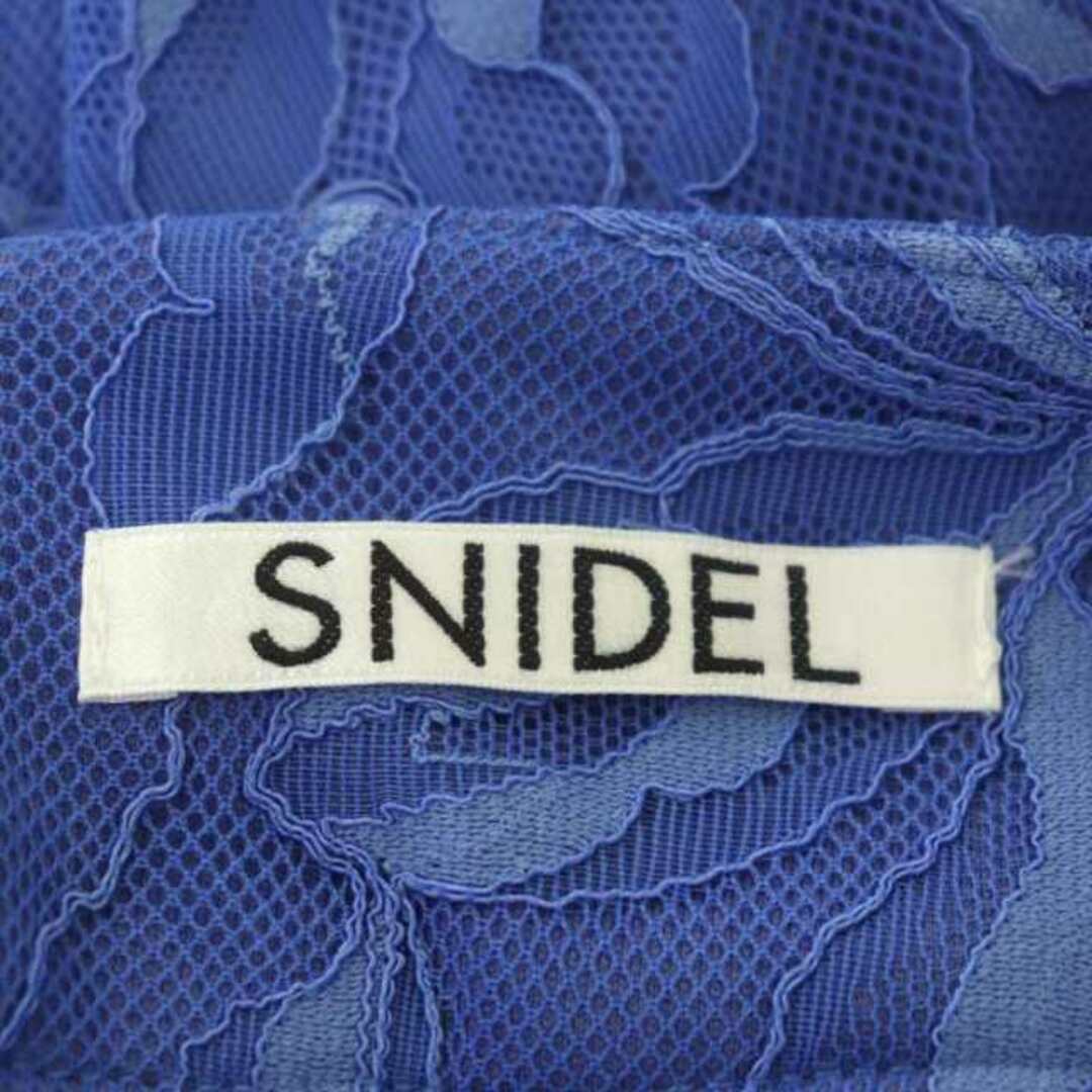 スナイデル snidel パターンレースタイトスカート ロング 花柄 1 青