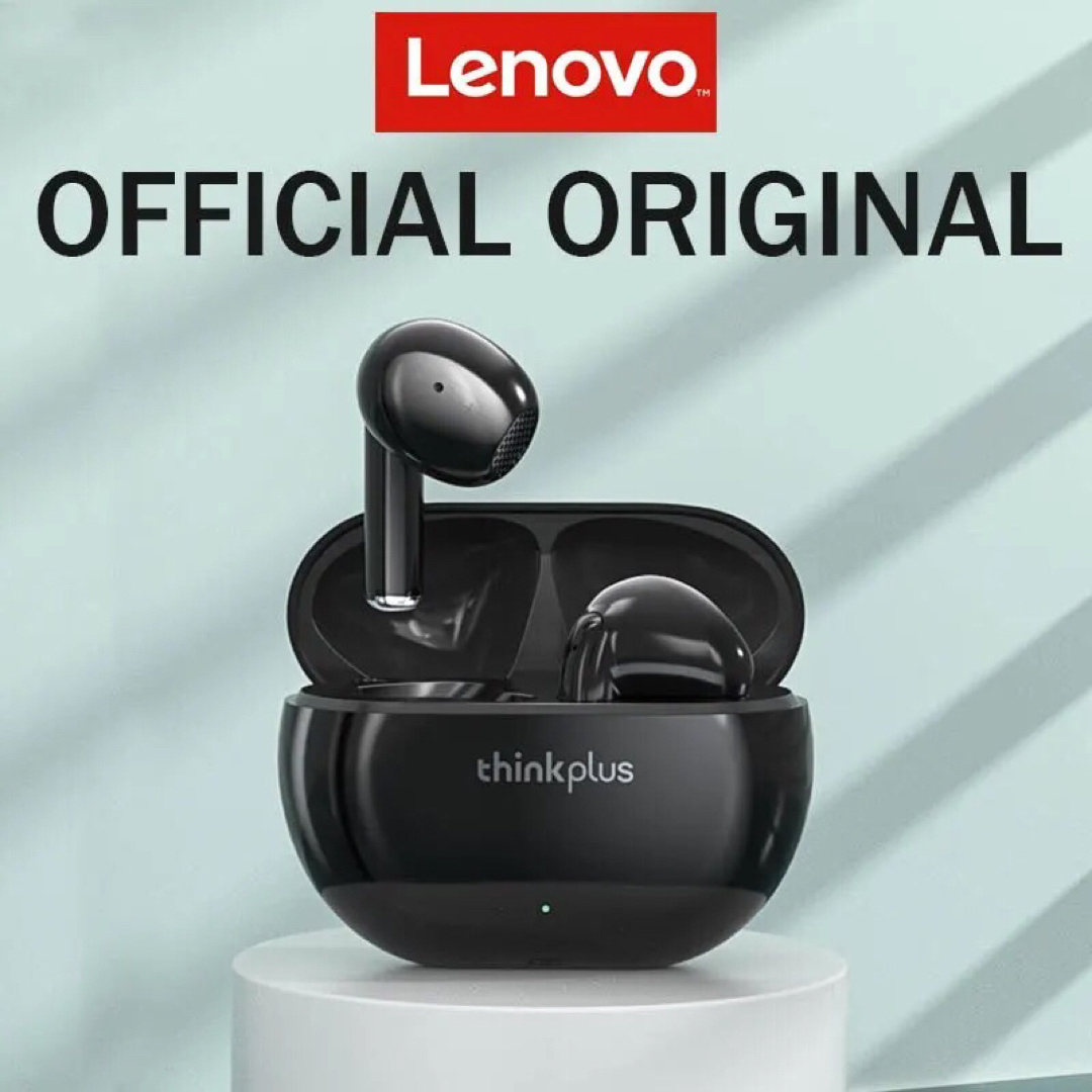 Lenovo(レノボ)のXT93Lenovo Thinkplus Bluetoothワイヤレスイヤホン黒 スマホ/家電/カメラのオーディオ機器(ヘッドフォン/イヤフォン)の商品写真