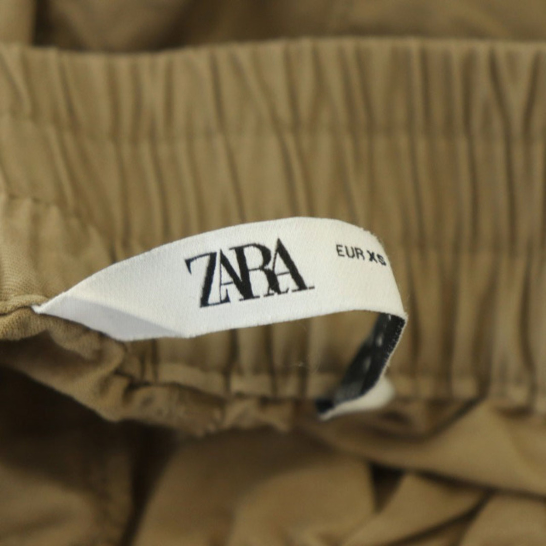 ZARA(ザラ)のザラ 裾リブジョガーパンツ イージー テーパード コットン混 XS ベージュ レディースのパンツ(その他)の商品写真