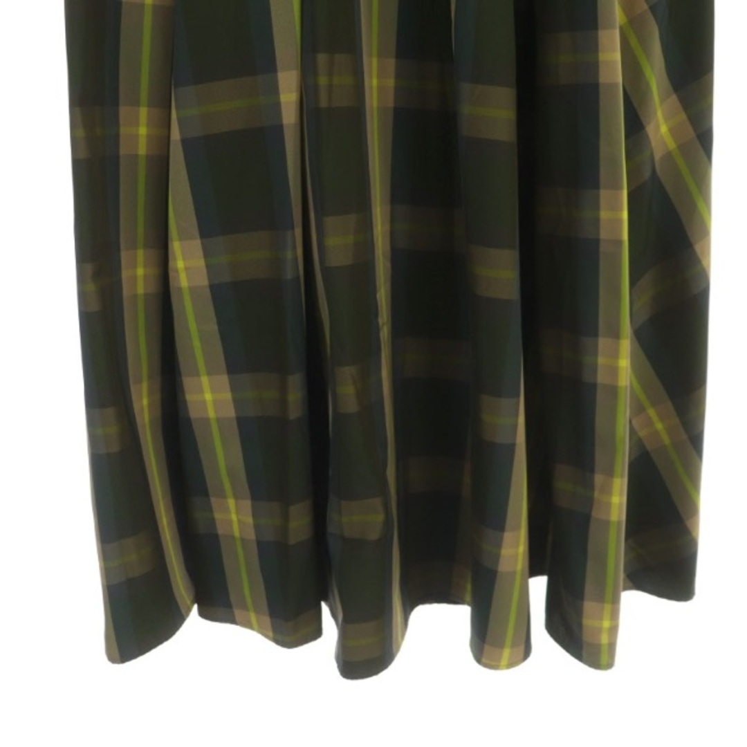 マチャット スカート フレア ロング チェック ベージュ マルチカラー レディースのスカート(ロングスカート)の商品写真
