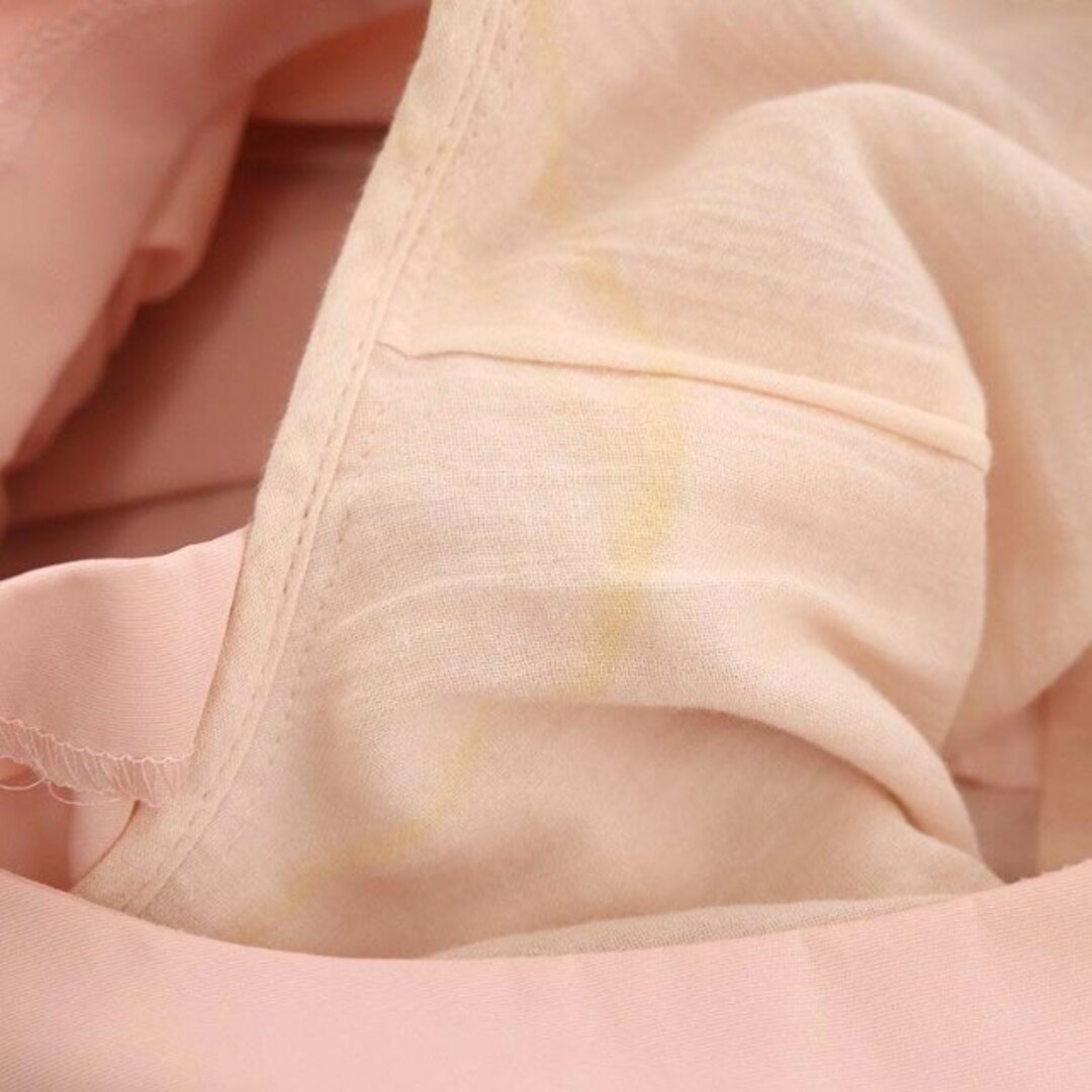 M'S GRACY(エムズグレイシー)のエムズグレイシー リボン ワンピース 膝丈 半袖 36 ピンク レディースのワンピース(ひざ丈ワンピース)の商品写真
