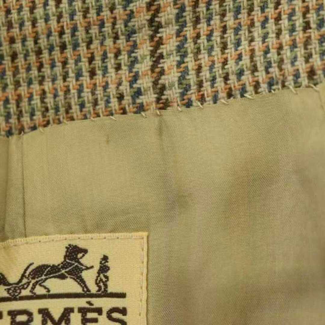 Hermes - エルメス ヴィンテージ ウールシルク混 チェック タイト