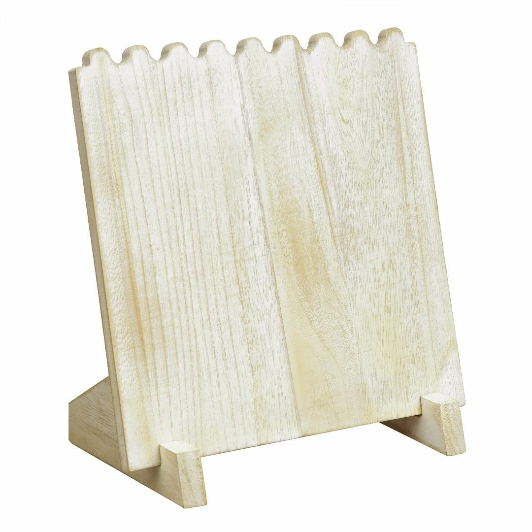 【色: ウォッシュホワイト。】Mooca 木製厚板ネックレス ジュエリーディスプ