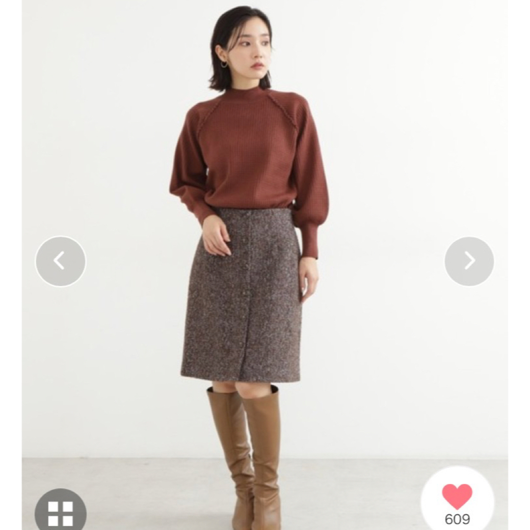 NATURAL BEAUTY BASIC - ツイードスカートの通販 by R's shop