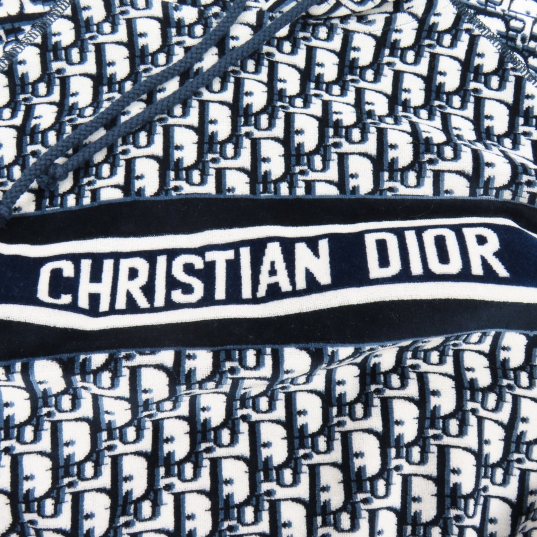 Christian Dior(クリスチャンディオール)の未使用品 Christian Dior クリスチャンディオール オブリーク ショートスリーブ スウェットシャツ フード付き ロゴ 半袖Ｔシャツ コットン ネイビー レディース【中古】 レディースのトップス(Tシャツ(半袖/袖なし))の商品写真