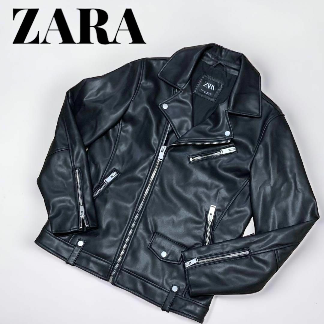 【美品】ZARA ザラ ライダースジャケット フェイクレザー