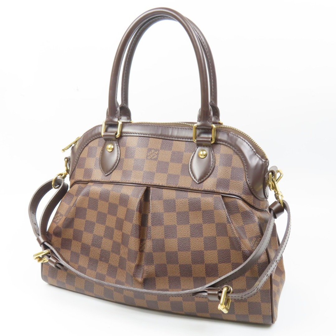 美品 LOUIS VUITTON ルイヴィトン トレヴィPM 2WAY ショルダーバッグ ダミエ ハンドバッグ PVC エベヌ レディース