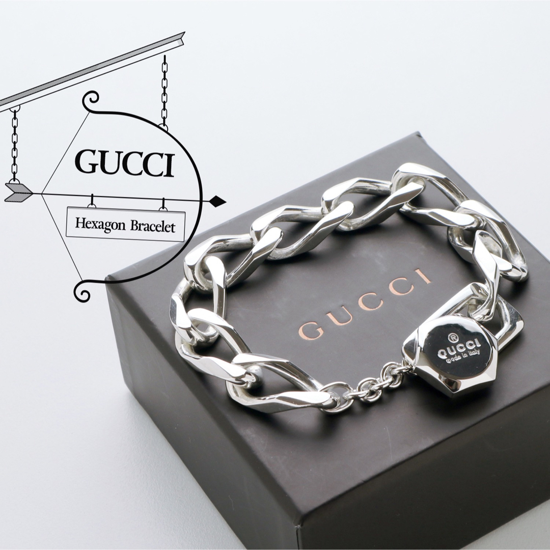 Gucci - GUCCI グッチ ヘキサゴン #19 シルバー 925 トグル