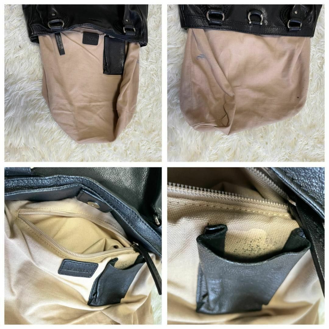 【美品】 マックスマーラ MaxMara ハンドバッグ トートバッグ ギャザー