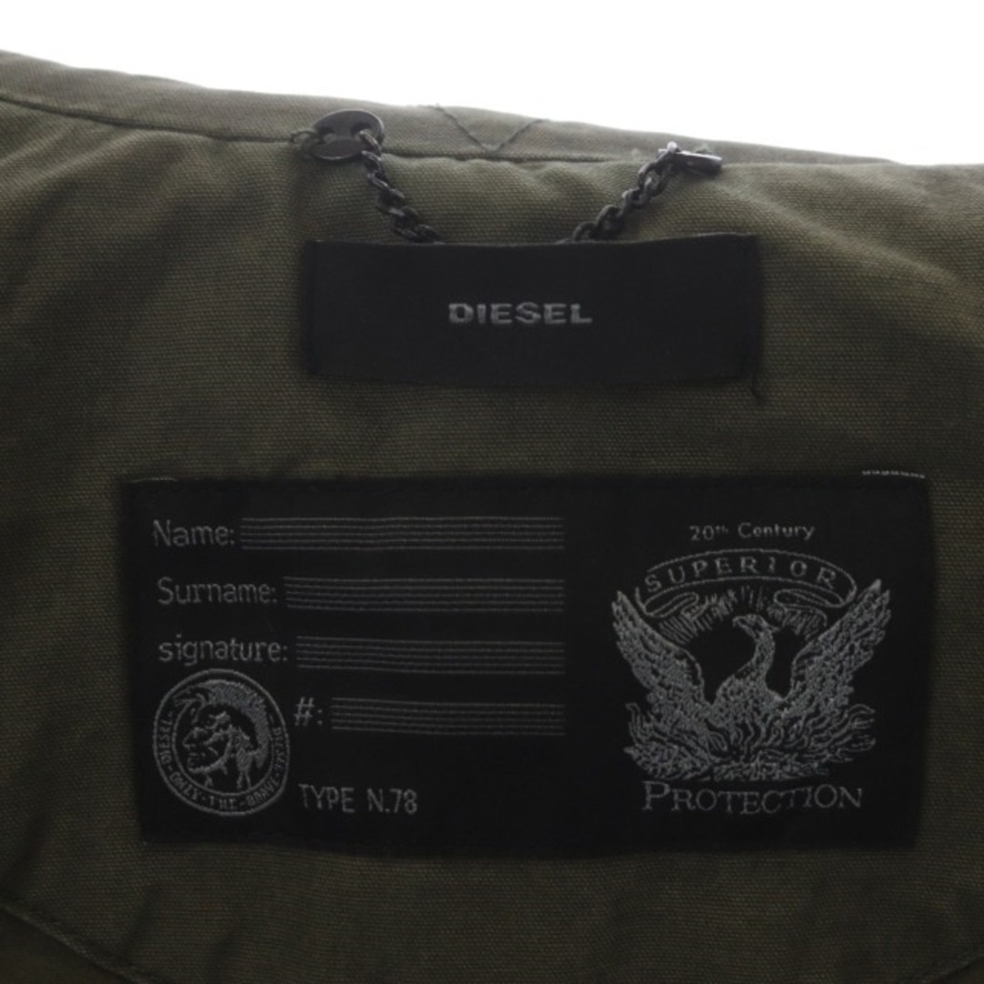 DIESEL(ディーゼル)のディーゼル DIESEL ミリタリージャケット ジップアップ S カーキ レディースのジャケット/アウター(その他)の商品写真