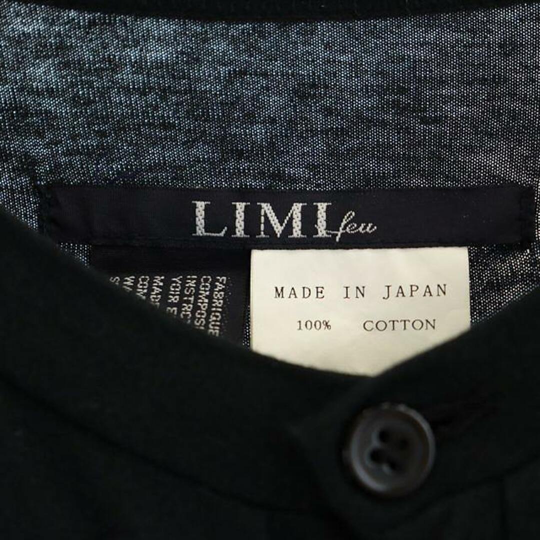 LIMI feu(リミフゥ)のリミフゥ 長袖 フリル ブラウス チュニック丈 S 黒 ブラック /MI ■OS レディースのトップス(シャツ/ブラウス(長袖/七分))の商品写真