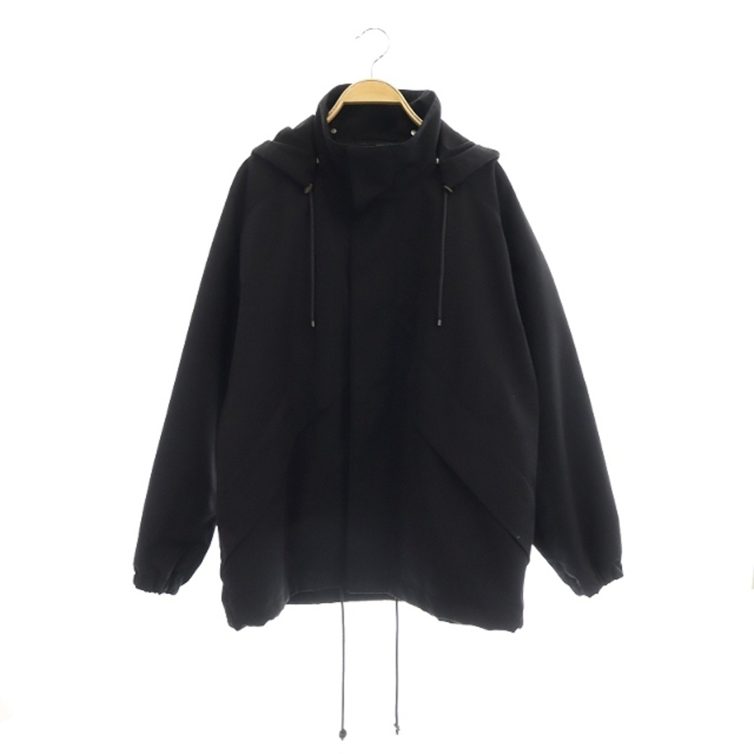 オーラリー WOOL MAX CANVAS HOODED BLOUSON 1 黒