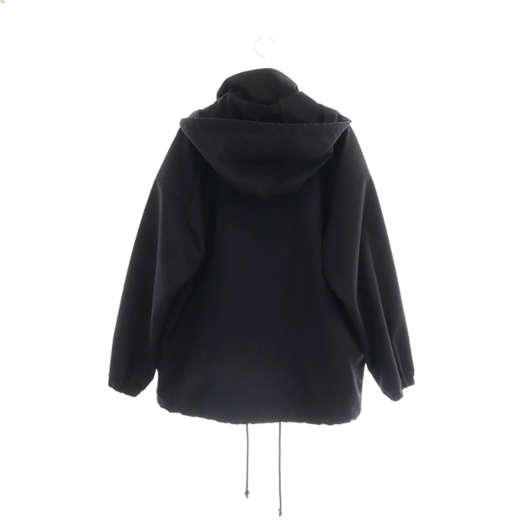 オーラリー WOOL MAX CANVAS HOODED BLOUSON 1 黒