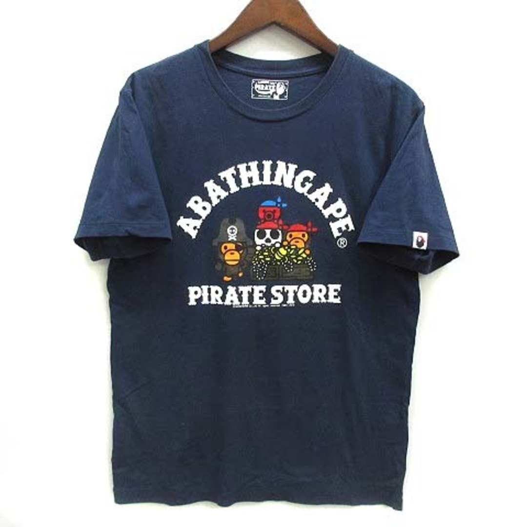 アベイシングエイプ パイレーツストア ベビーマイロ Tシャツ 半袖 ネイビー M