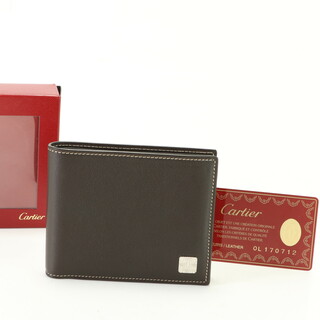 【極美品】Cartier カルティエ　折り財布　ブラック　レザー　入手困難