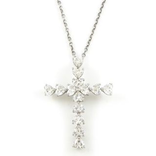 ハリーウィンストン(HARRY WINSTON)のハリーウィンストン HARRY WINSTON ネックレス シンボルズ ハートシェイプ クロス PEDPREHCHSC 14ポイント ダイヤモンド 1.39ct PT950 【中古】(ネックレス)