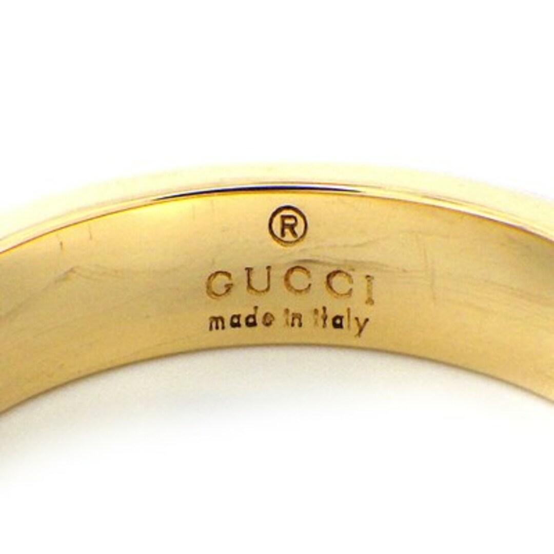 Gucci(グッチ)のグッチ GUCCI リング アイコン プリント ロゴ 2ポイント ダイヤモンド K18YG 8号 / #8 【中古】 レディースのアクセサリー(リング(指輪))の商品写真